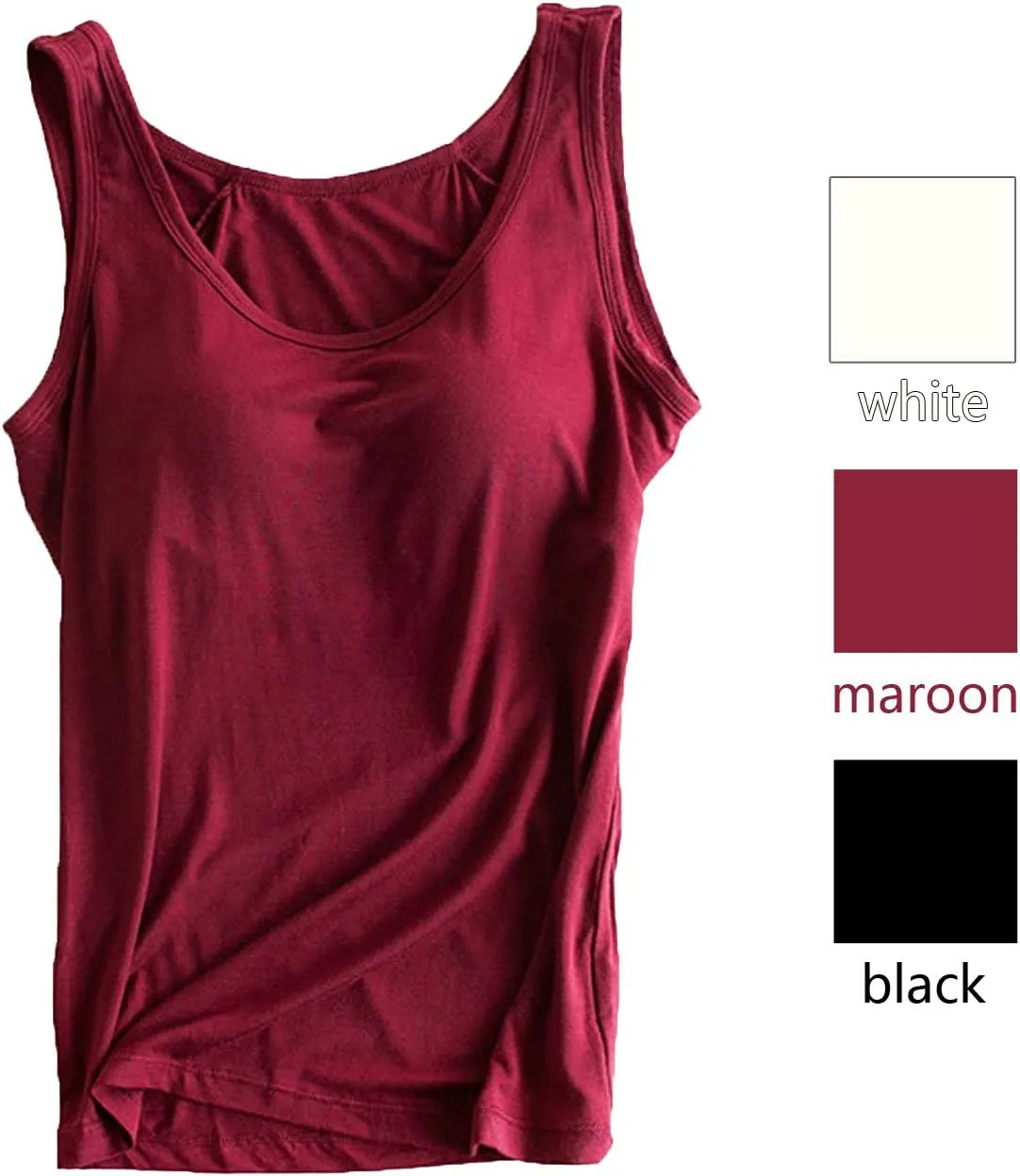 Alizeal 3 Pcs Women's Basic Solid Camisole Stretch Casual Tank Tops