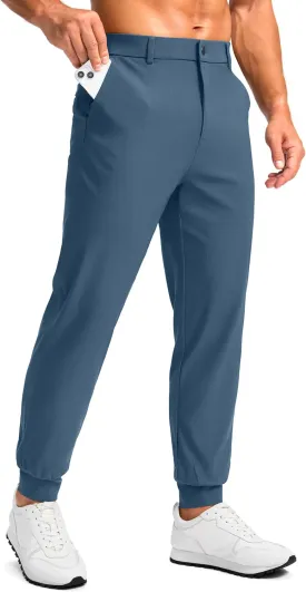 G Gradual Men's Golf Joggers Pants 4 Pockets with Belt Loops 28" Stretch Slim Fit Dress Joggers for Men Casual Travel