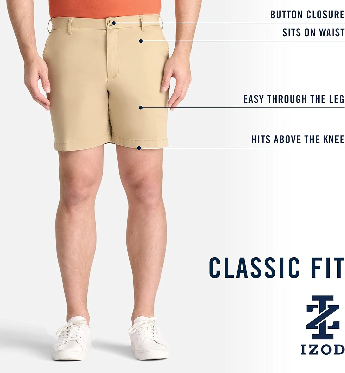 IZOD Men's Saltwater Stretch 7" Chino Short