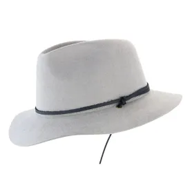 Jacaru Hats Poet Fedora - Light Grey