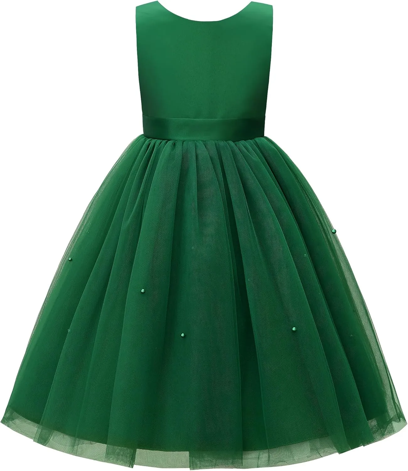JerrisApparel Flower Girls Dress Wedding Satin Dresses Princess Birthday Party Prom Ball Gown