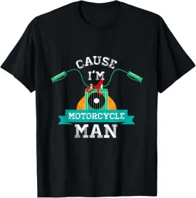 Mens Funny Vintage Motorcycle T-shirt for Men, Women, & Kids