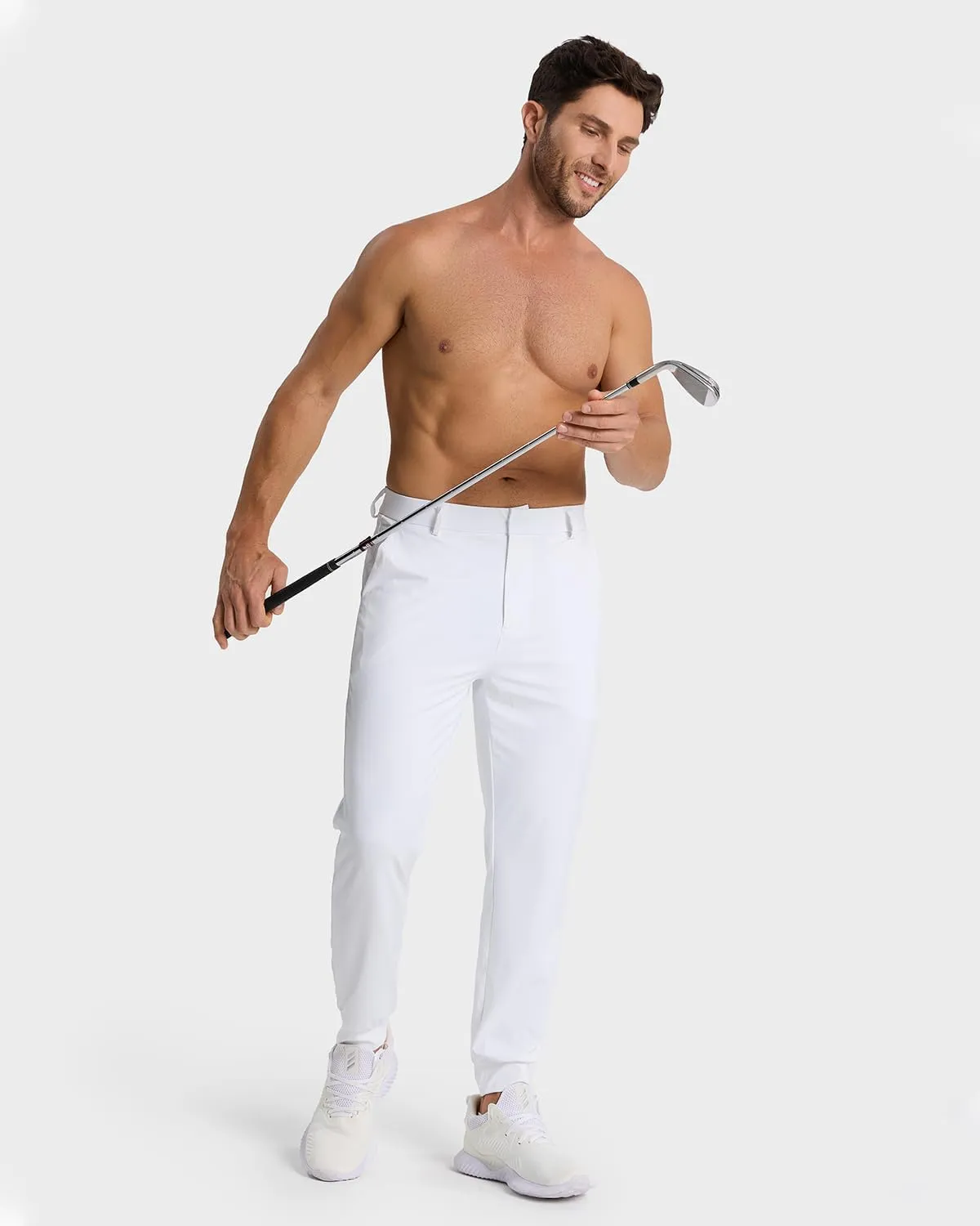 Men's Golf Joggers Pants with 5 Pockets Stretch Fit Work Dress Athletic Jogger Sweatpants for Running Gym