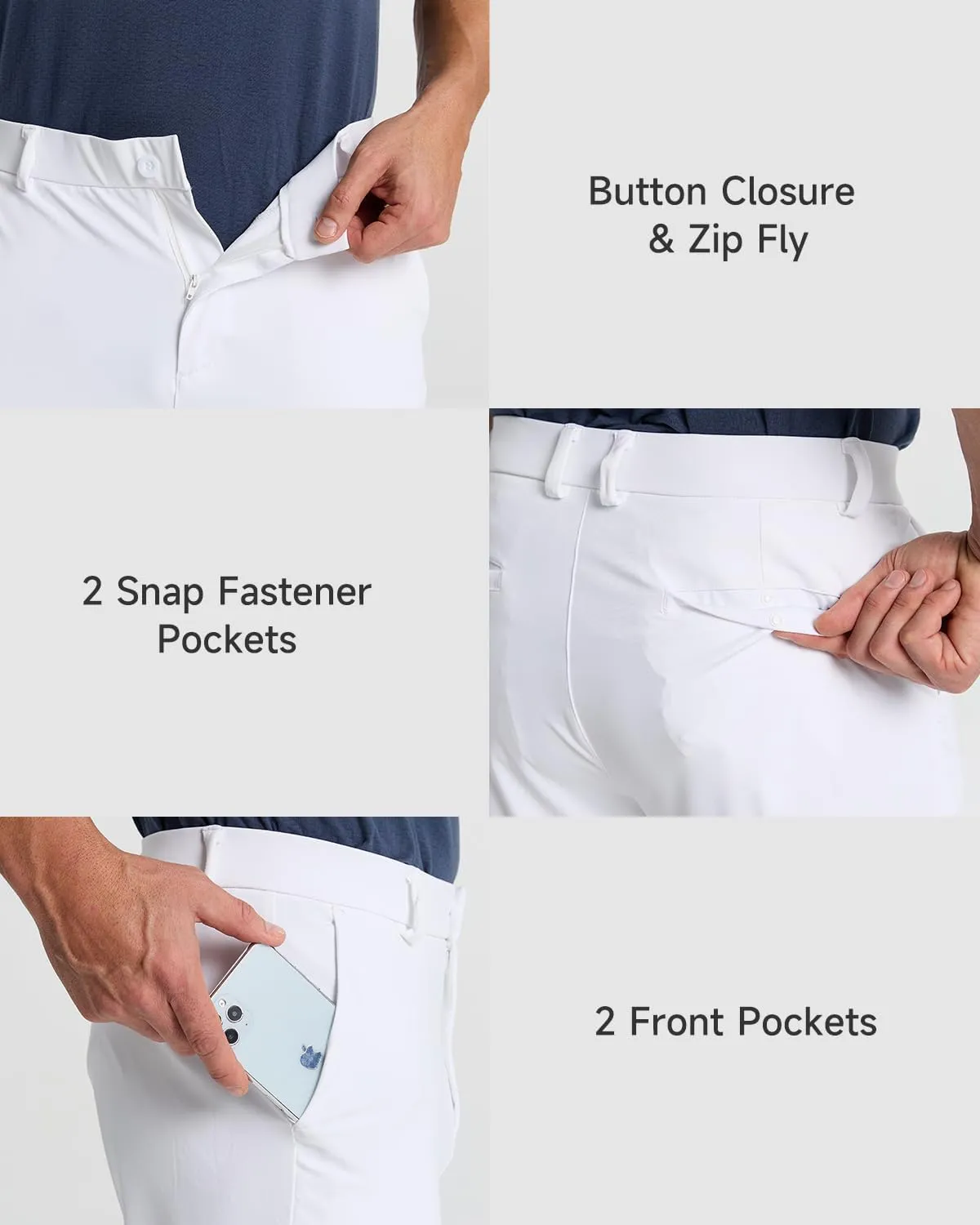 Men's Golf Joggers Pants with 5 Pockets Stretch Fit Work Dress Athletic Jogger Sweatpants for Running Gym