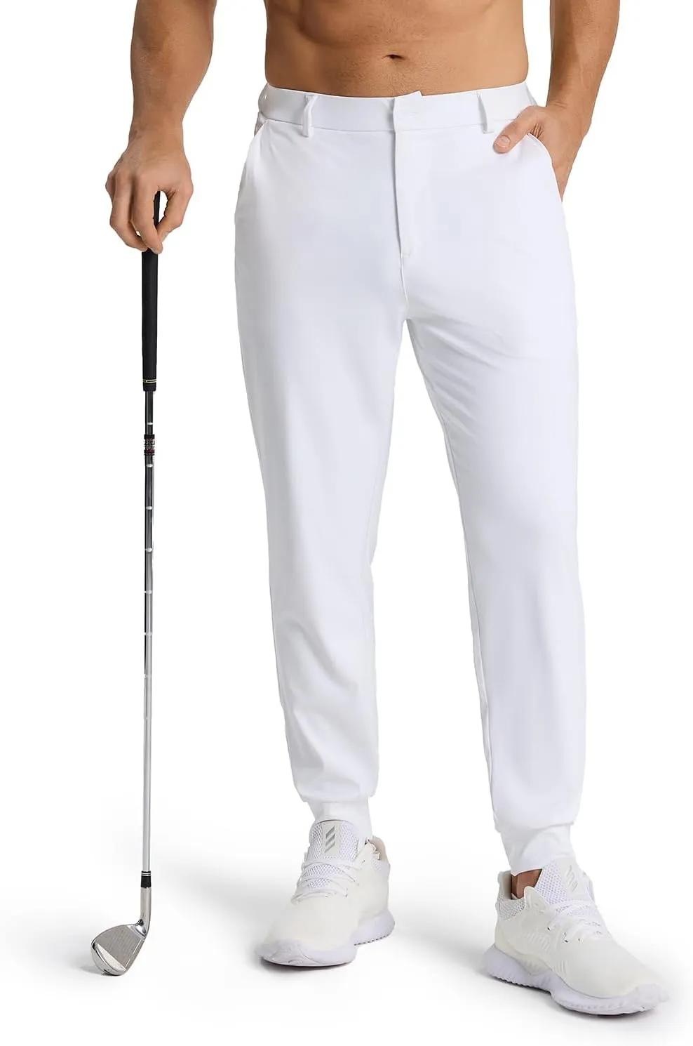 Men's Golf Joggers Pants with 5 Pockets Stretch Fit Work Dress Athletic Jogger Sweatpants for Running Gym