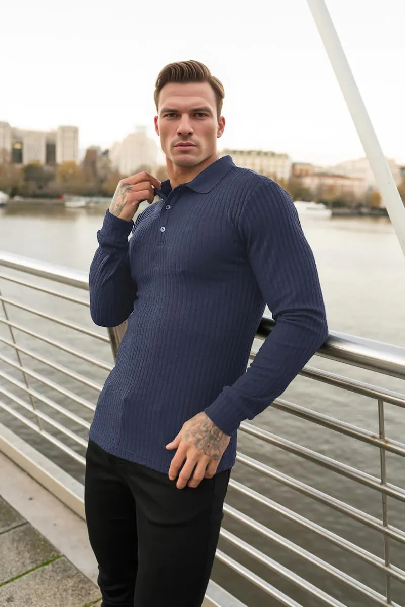Muscle Cmdr Men's Cotton Muscle Shirts Slim Fit Business Casual Tee Long&Short Sleeve Ribbed Polo V Neck Shirt