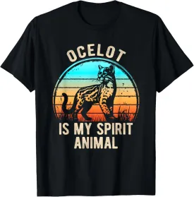 Ocelot Is My Spirit Animal Retro Nature Lovers T-Shirt