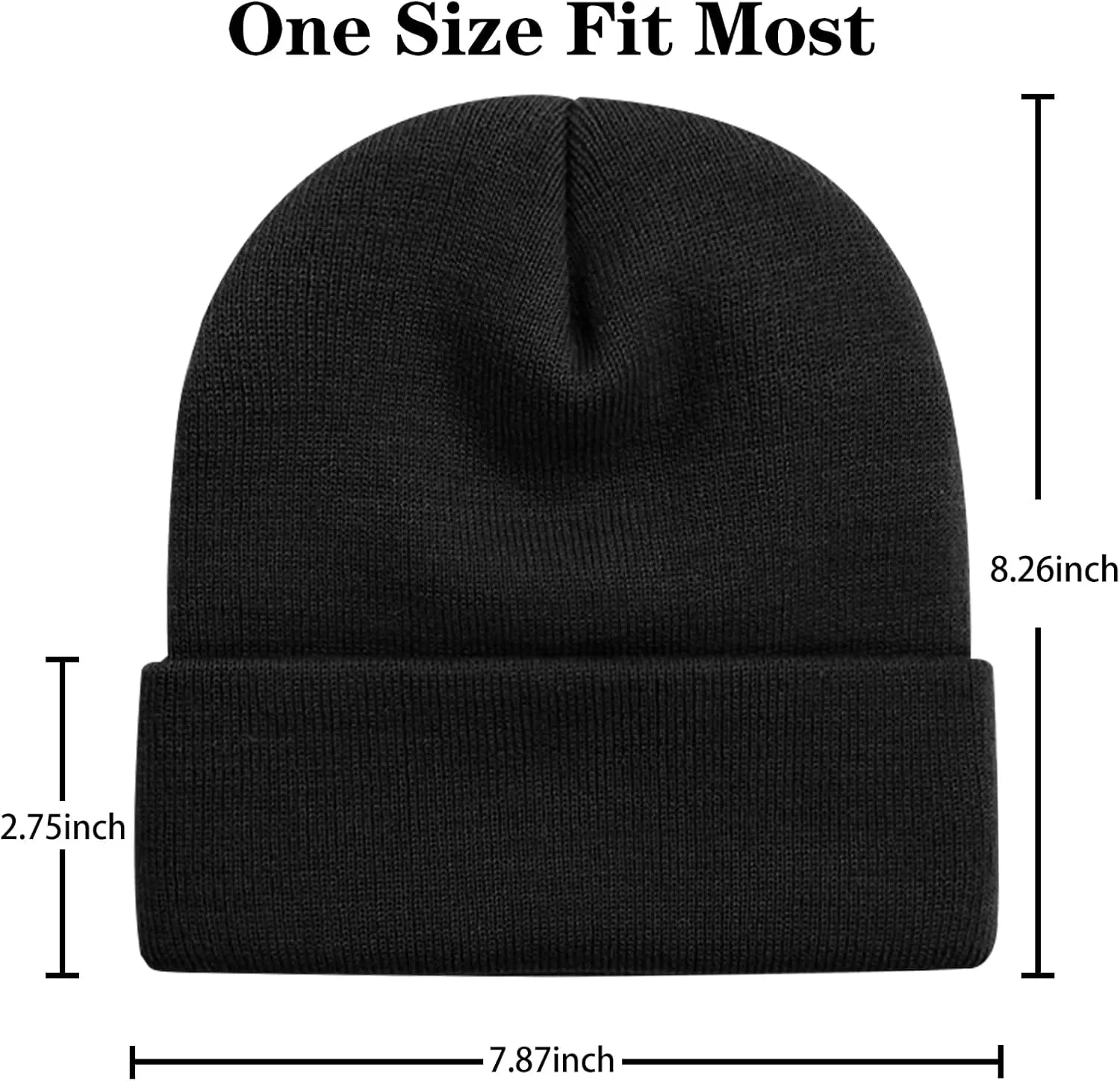 Ruqizhi Beanie Hats for Men Women Slouchy Beanie Hats Winter Knit Cuffed Beanie Soft Hat