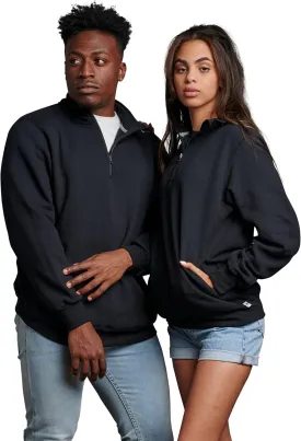 Russell Athletic Men's Dri Power Fleece Quarter Zip, Moisture Wicking, Cotton Blend, Relaxed Fit, Sizes S-4x