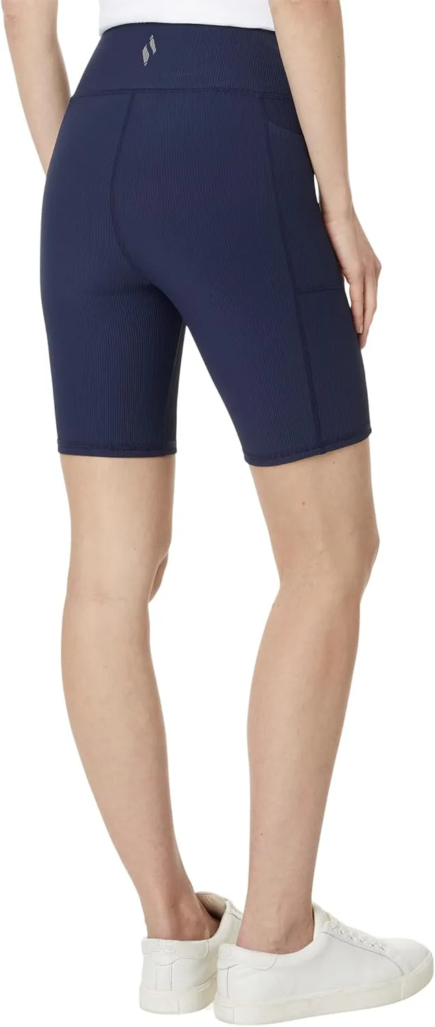 Skechers Women's Go Walk Rib High Waisted 8 Inch Bike Short