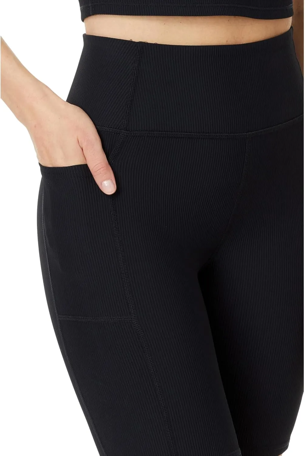 Skechers Women's Go Walk Rib High Waisted 8 Inch Bike Short