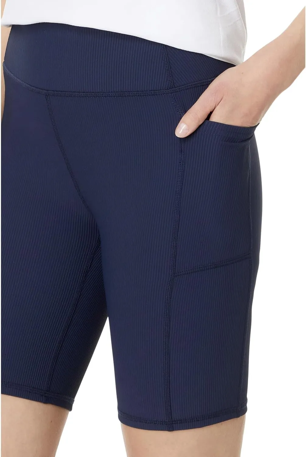 Skechers Women's Go Walk Rib High Waisted 8 Inch Bike Short