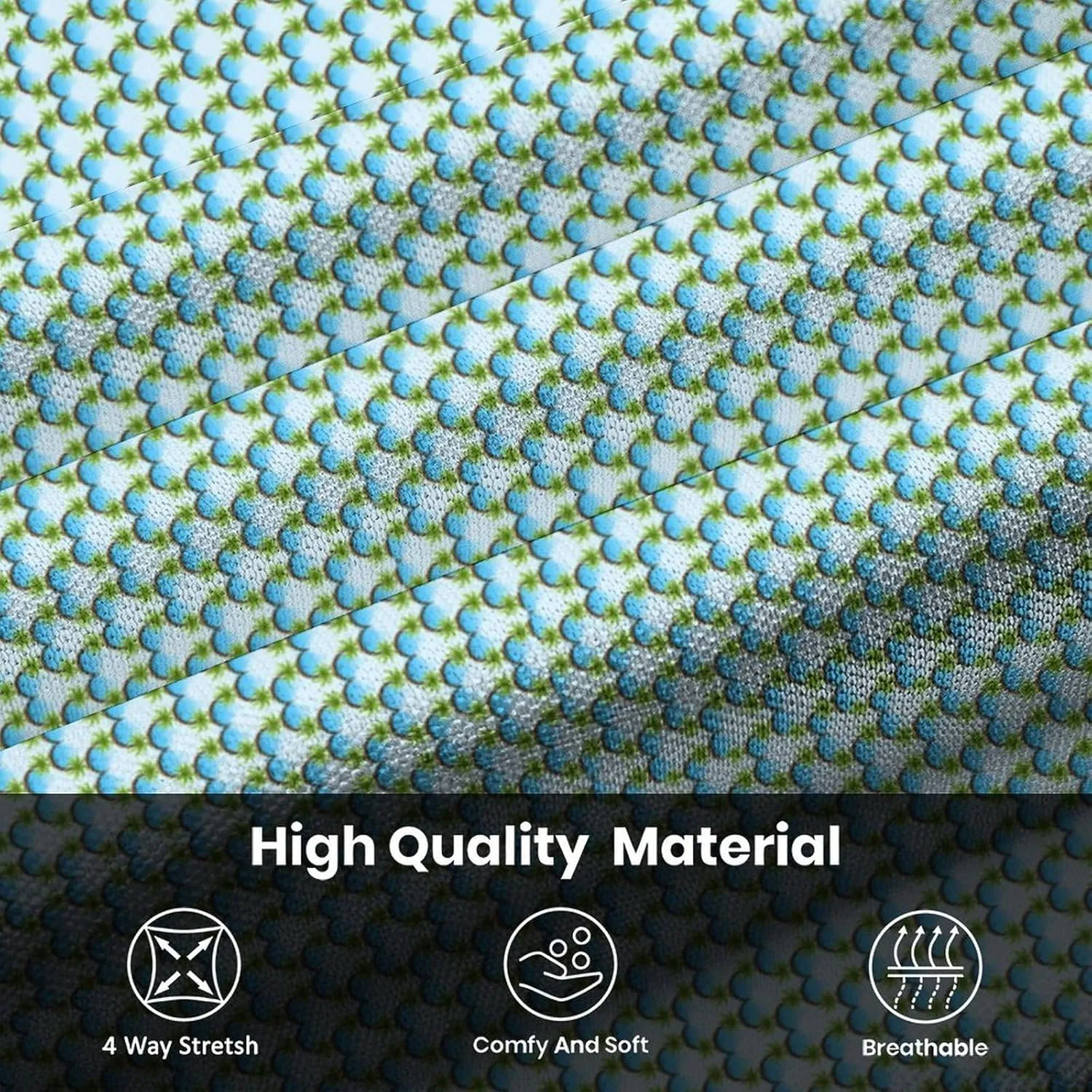 SKYNORA Golf Shirts for Men, Polo Shirts Short Sleeve Moisture Wicking Quick Dry Performance Print Golf Polo Shirts for Men