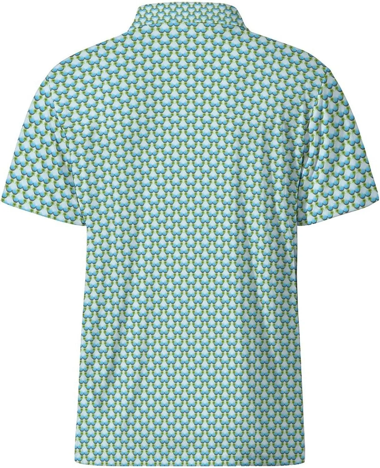 SKYNORA Golf Shirts for Men, Polo Shirts Short Sleeve Moisture Wicking Quick Dry Performance Print Golf Polo Shirts for Men