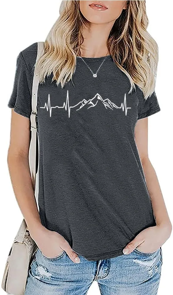 Women Mountain Adventure Workout Tanks Hiking Camping Graphic Athletic Sleeveless Funny Tee Tops